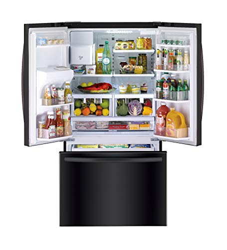 Daewoo RFS-26DBCE French Door Refrigerator, Black, includes delivery and hookup