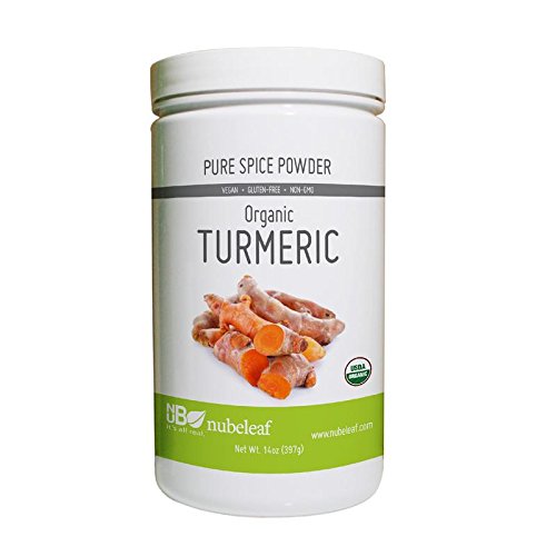 Nubeleaf Turmeric Powder - Non-GMO, Gluten-Free, Organic, Vegan Source of Antioxidants, Essential Vitamins & Minerals - Single-Ingredient Nutrient Rich Superfood for Cooking, Baking, Smoothies (14oz)
