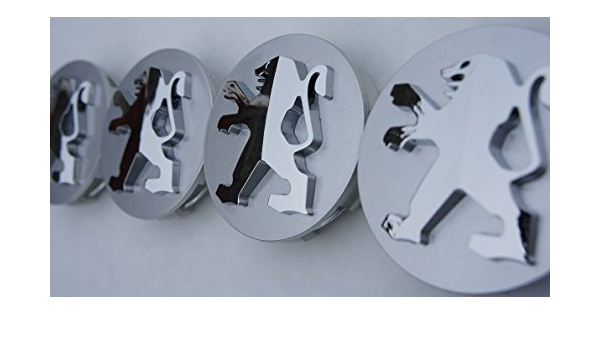 4 tapas para llantas Peugeot, 53 mm x 59 mm