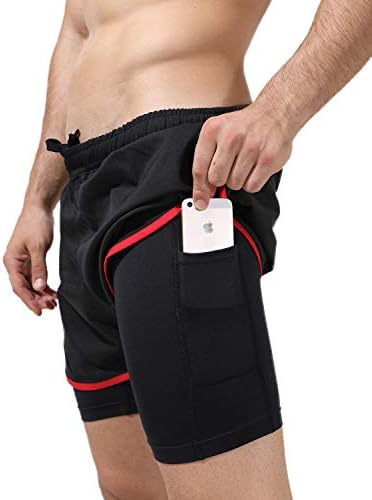 Azani 2 in 1 Transform Shorts with Laser Cut Panels - Combo Double Layered Running and Training Shorts