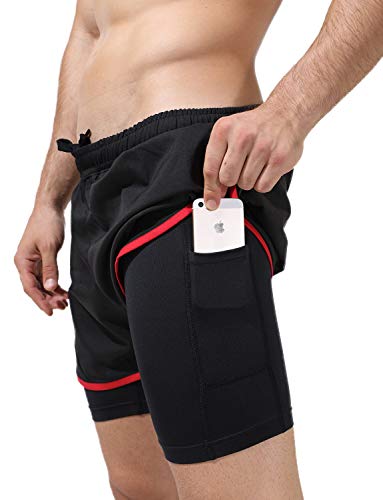 Azani 2 in 1 Transform Shorts with Laser Cut Panels - Combo Double Layered Running and Training Shorts