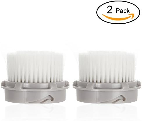 Vinwer Facial Brush Heads Luxe Cashmere Skin Face Cleanse Replacements for Clari Devices (Cashmere 2-Pack)