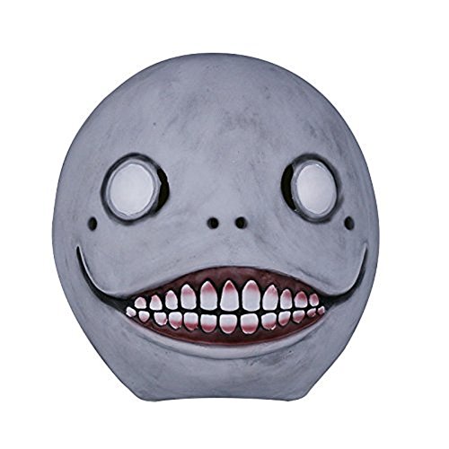 FangLanz Cosplay Mask Gray Latex Full Head Mask Halloween Costume