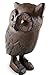 Cast Iron Owl Figurine Statue - Brown 4.5