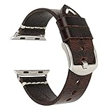 REZERO Oil Wax Leather Watch Band Replacement for