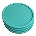 4 teal coasters-Silicone rubber lip catches beverage condensation and overflow-Safe and non-slip suitable for dining table, furniture or bar