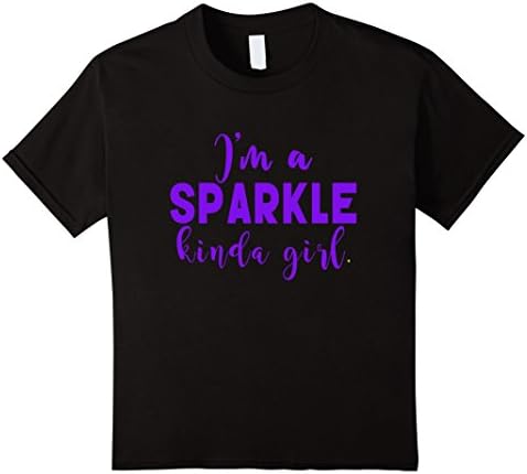 Kids I'm a Sparkle Kinda Girl Tee 4 Black