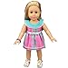 Adorable Baby Doll Clothes Dress Vintage Grids with Dot Doll Dresses for 14 - 16 Inches American Girl Dolls