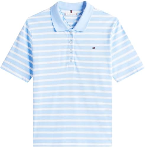 Polo Manches Courtes Femme 1985 Pique Regular Fit, Multicolore (Breton STP Vessel Blue/Ecru), XXS