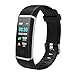 BingoFit Unique Fitness Tracker, Color Screen Activity Tracker Watch, Waterproof Smart Band Step Calorie Counter Pedometer Watch for Kids Women Men Android iOS, Christmas, Sliver Black
