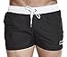 Funycell Men's Swim Trunks Beach Shorts with Pockets Black US S