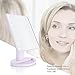 Uarter Lighted Makeup Mirrors Touch Screen 16 LEDs Square Desktop Cosmetic Mirror with Removable 10x Magnifying Mirrors (Batteries not Included)