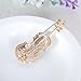 sourjas Gold Plated Clear AAA+ Crystal Elegant Violin Fiddle Cello Music Art Deco Lapel Pin Brooches Collar