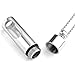 Zysta Stainless Steel Vial Bottle Clear Acyrlic Container Tube Men Women Keepsake Necklace Cylinder Memorial Locket Pendant Cremation Ashes