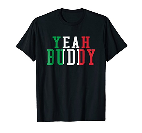 Italian Yeah Buddy BrandYeah Buddy Italian Flag Colors T-ShirtOEKO-TEX STANDARD 100