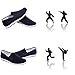 APIKA Chinese Traditional Old Beijing Shoes Kung Fu Tai Chi Shoes Rubber Sole Unisex Black (CHN39 (US:Men 7/Women 8.5))