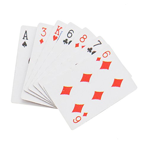 Buorsa 6 Pack 1:12 Miniature Games Poker Playing Cards Mini Playing Cards Poker Playing Cards Mini Decks Cards Decoration Accessories - Thumbnail 2