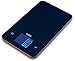 MIRA Digital Kitchen Scale, Tempered Glass, Large Display, Touch Buttons, Blue