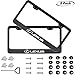 Sparkle-um 2pcs Newest Matte Aluminum Alloy Lexus Logo License Plate Frame ，with Screw Caps Cover Set Suit，Applicable to US Standard car License Frame, for Lexus(Black