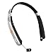 Bluetooth Headset, Bluetooth Headphones-LBell 30 Hrs Playtime Wireless Neckband Design W/Foldable Retractable Headset for Cellphones X/ 8/7 Plus Samsung Galaxy S9 Note 8 (Grey)