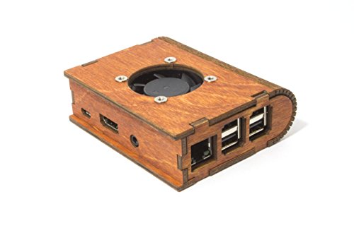 Wood PiBook Case with Fan for the Raspberry Pi 3, Pi 2, Pi B+ by C4Labs