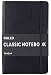 Ruled Notebook/Journal - Premium Thick Paper Faux Leather Classic Writing Notebook, Black, Hard Cover, Lined (5.4 x 8.3)