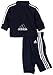 adidas Baby Boys' Iconic Tricot Jacket and Pant Set, Navy/White, 9 Months