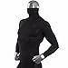 Men's Turtleneck Shirts Thermal Top Base Layer Compression Long Sleeve Black HOM XL