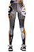 COCOLEGGINGS Ladies Wide Waistband Steelers Print Yoga Pants Leggings Grey XL