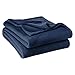 Bare Home Fleece Blanket - Twin/Twin Extra Long - Ultra-Soft Lightweight for Bed, Sofa, and Couch - Luxury Microplush - Cozy Warm Blanket (Twin/Twin XL, Dark Blue)