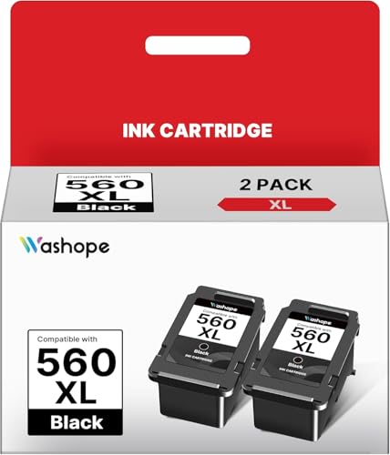 PG560 560XL Druckerpatronen Schwarz Multipack Kompatibel für Canon 560 PG-560 XL Black Patronen PG 560XL Tintenpatrone für Pixma TS5350 TS5351 TS5352 TS5353 TS7450 TS7451 (Schwarz, 2er-Pack)