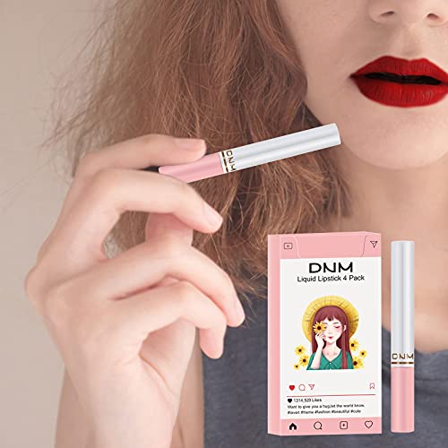 4 PCS Matte Lipstick,4-color Lip Stick, Durable Waterproof Non Stick Cup, Women\'s Make-up Velvet Make-up Lip Gloss (Kits-4)