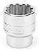 Powerbuilt 40mm Socket, 3/4-inch Drive, 12 Point, Thin Wall Hex Strong Grip Design, Size Markings - 943243