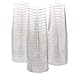 Clear Plastic Cups | 10 oz. 80 Pack | Hard Disposable Cups | Square Plastic Wine Cups | Plastic Cocktail Glasses | Large Plastic Drinking Cups | Plastic Party Cups | Bulk Wedding Plastic Tumblers