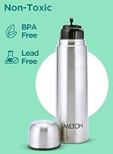 Milton Thermosteel Vacuum Flask 1 Litre Stainless Steel Insulated view 3
