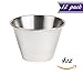 Tezzorio Stainless Steel Sauce Cups (12 Pack), 4 oz, Commercial Grade Dipping Sauce Portion Cups by Tezzorio