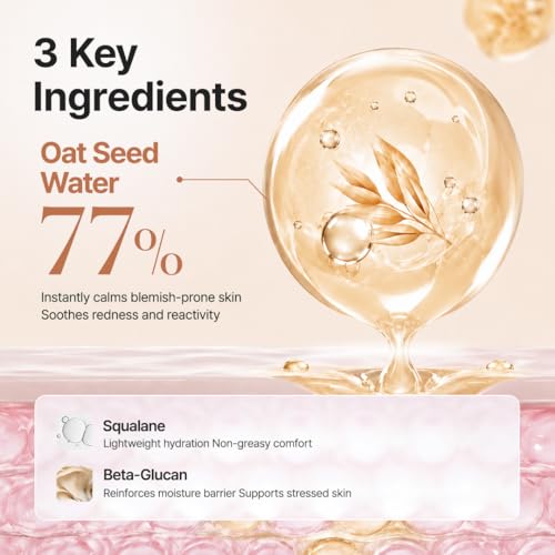 PURITO Oat Calming Gel Cream | Face Moisturizer for Blemish Calm & Lightweight Hydration | All skin types, sensitive and blemish-prone skin | Non-Comedogenic | Korean Skincare, 100mL, 3.38 fl.oz