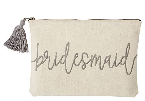 Bridesmaid Canvas Pouch, 7 1/2" x 10 3/4".