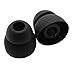 Poyatu Eargels Ear Tips for Skullcandy Razer Earphones Headsets Replacement Eartips Earbuds Black+Clear