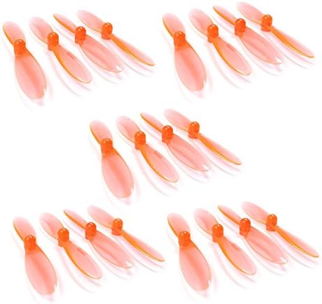 Hubsan X4 H107L H107C H107D Propeller Blades Props 20pcs Propellers (Transparent Orange)