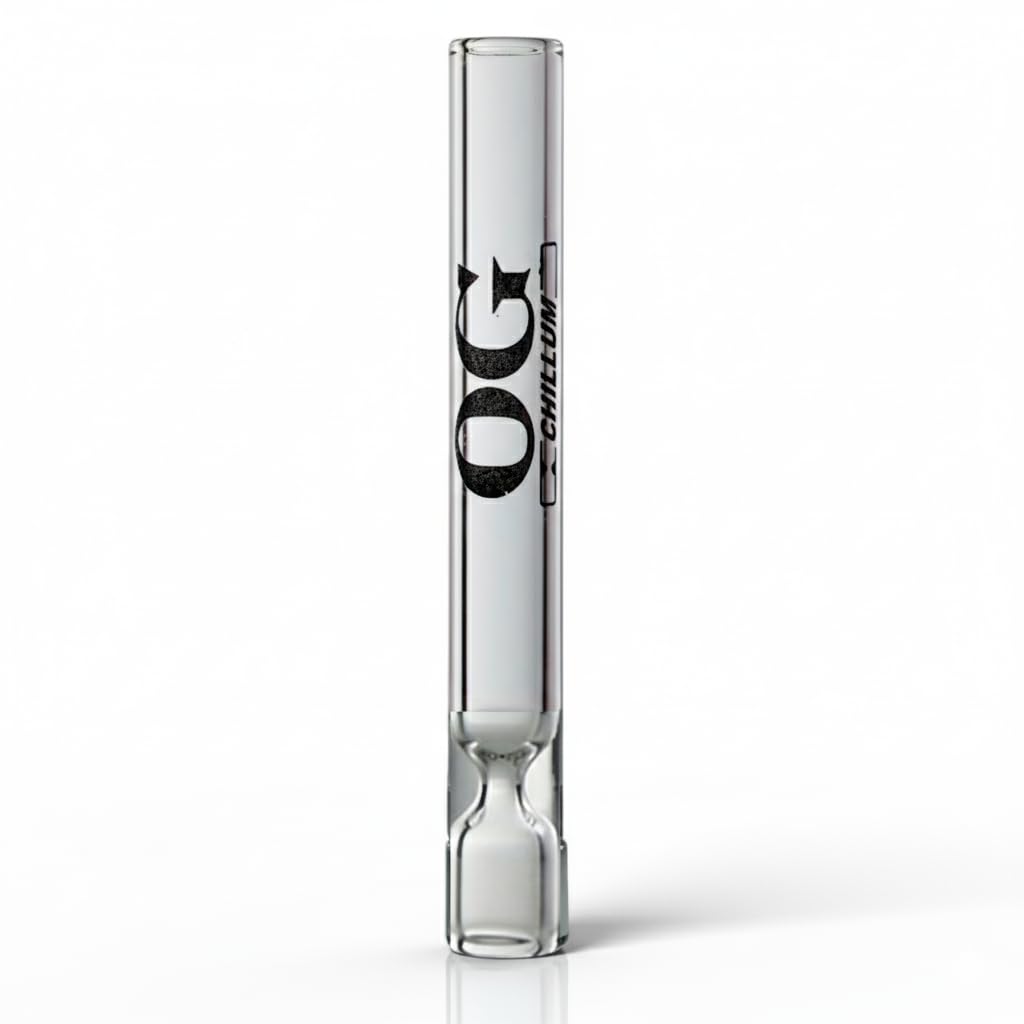 OG Chillum Smoking Glass Pipe, One Hitter for Tobacco/Herb Clear Reusable New (3)