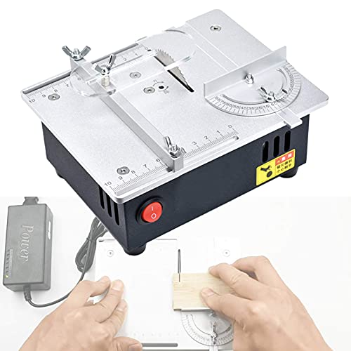FZYE Kleine Holzbearbeitungs-Tischkreissäge, elektrisches Holzschneidewerkzeug, Sägeblatt kann angehoben und abgesenkt…