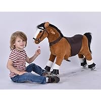 UFREE Horse Action Pony, Walking Horse Toy, Rocking Horse with Wheels Giddy up Ride on for Kids Aged 3 to 5 Years Old