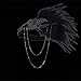 BABEYOND 1920s Flapper Headband Roaring 20s Great Gatsby Headpiece Beaded Black Feather Headband 1920s Flapper Gatsby Hair Accessories