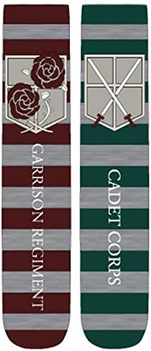 Anime Attack on Titan New Garrison Regiment Unisex 2 Pair Crew Cut Socks Cosplay