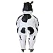 Spooktacular Creations Inflatable Costume Air Blow-up Deluxe Halloween Cow Costume - Child (7-10 Yrs) Black and White
