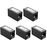 [UL Listed] Cable Matters (5 Pack) RJ45 Cat6 In-Line Coupler in Black