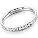 MOWOM White Stainless Steel Eternity Ring Band CZ Wedding Size 7