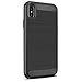 BUOCEANS sqsd-IPXC Brushed Armor Series Shock Absorption Protective TPU PC Combo Warrior Phone Case, Scratch Resistant Technology Case Cover for iPhone X - Black