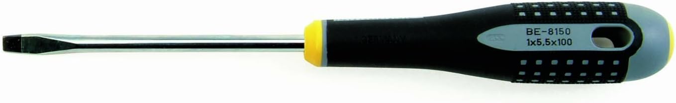 Bahco BE-8250 Ergo Screwdriver for Slotted Head Screws Multi-Colour, 5 x 150 mm